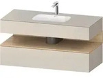 Duravit Collection One Einbauwaschtisch mit Unterbau 1200mm - taupe supermatt
