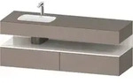 Duravit Collection One Einbauwaschtisch mit Unterbau 1600mm - Basalt Matt Dekor