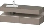Duravit Collection One Einbauwaschtisch mit Unterbau 1600mm - Basalt Matt Dekor