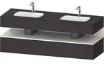 Duravit Collection One Einbauwaschtisch mit Unterbau 1600mm - graphit supermatt