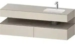 Duravit Collection One Einbauwaschtisch mit Unterbau 1600mm - taupe supermatt