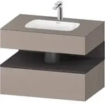 Duravit Collection One Einbauwaschtisch mit Unterbau 800mm - Basalt Matt Dekor