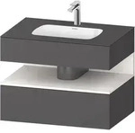 Duravit Collection One Einbauwaschtisch mit Unterbau 800mm - Graphit Matt Dekor