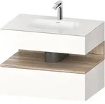 Duravit Collection One Einbauwaschtisch mit Unterbau 800mm - Wei&szlig; Hochglanz Dekor
