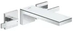 Axor MyEdition Unterputz-3-Loch Waschtischarmatur mit Platte - Chrom/spiegelglas
