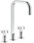 Gessi Inciso+ 3-Loch-Waschtischarmatur Ausladung 160mm, 212mm bis zum Auslauf -