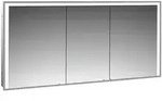 emco prime 3 Einbau-Lichtspiegelschrank 1600mm - Aluminium/wei&szlig;