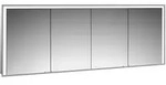 emco prime 3 Einbau-Lichtspiegelschrank 2000mm - Aluminium/wei&szlig;