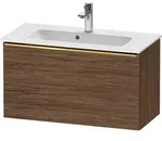 Duravit D-Neo Waschtischunterbau wandh&auml;ngend mit M&ouml;belgriff Gold poliert -...