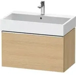 Duravit D-Neo Waschtischunterbau wandh&auml;ngend mit M&ouml;belgriff chrom - Eiche...