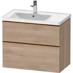 Duravit D-Neo Waschtischunterbau wandh&auml;ngend mit M&ouml;belgriff Bronze geb&uuml;rstet...