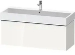 Duravit D-Neo Waschtischunterbau wandh&auml;ngend mit M&ouml;belgriff chrom - Wei&szlig;...