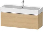 Duravit D-Neo Waschtischunterbau wandh&auml;ngend mit M&ouml;belgriff chrom - Eiche...