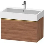 Duravit D-Neo Waschtischunterbau wandh&auml;ngend mit M&ouml;belgriff Gold poliert -...