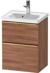 Duravit D-Neo Waschtischunterbau wandh&auml;ngend mit M&ouml;belgriff Gold poliert -...