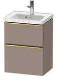 Duravit D-Neo Waschtischunterbau wandh&auml;ngend mit M&ouml;belgriff Gold poliert -...