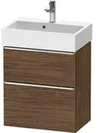 Duravit D-Neo Waschtischunterbau wandh&auml;ngend mit M&ouml;belgriff chrom - nussbaum...