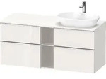Duravit D-Neo Konsolenwaschtischunterbau mit M&ouml;belgriff chrom - Wei&szlig; Hochglanz