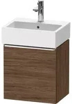 Duravit D-Neo Waschtischunterbau wandh&auml;ngend mit M&ouml;belgriff chrom - nussbaum...
