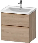 Duravit D-Neo Waschtischunterbau wandh&auml;ngend mit M&ouml;belgriff Bronze geb&uuml;rstet...