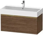 Duravit D-Neo Waschtischunterbau wandh&auml;ngend mit M&ouml;belgriff Gold poliert -...