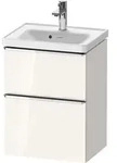 Duravit D-Neo Waschtischunterbau wandh&auml;ngend mit M&ouml;belgriff chrom - Wei&szlig;...