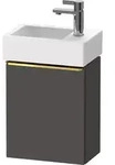 Duravit D-Neo Waschtischunterbau wandh&auml;ngend mit M&ouml;belgriff Gold poliert -...