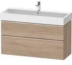 Duravit D-Neo Waschtischunterbau wandh&auml;ngend mit M&ouml;belgriff chrom - eiche