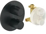 Duravit Thermostatarmaturen Thermostat Unterputz Set schwarz matt - schwarz matt