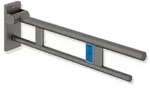 HEWI System 900 mobiler St&uuml;tzklappgriff Mono, Design A, 862mm, mit Sp&uuml;lausl&ouml;sung -