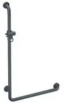 HEWI Serie 477/801 Winkelgriff mit Brausehalter 1100/600mm - felsgrau
