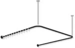 HEWI System 900 Vorhangstange f&uuml;r Dusche 1500 x 1500mm - schwarz matt