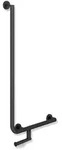 HEWI System 900 Winkelgriff 32mm, 1000 x 500mm, mit Papierhalter - schwarz matt