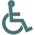 HEWI Serie 477/801 Symbol Barrierefrei - aquablau