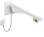 HEWI Serie 802 LifeSystem St&uuml;tzklappgriff Basic, anthrazit gl&auml;nzend / signalwei&szlig;