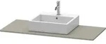 Duravit Xsquare Konsole mit einem Ausschnitt XS060F, 1200 x 550mm - steingrau