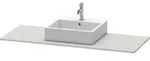 Duravit Xsquare Konsole mit einem Ausschnitt XS060G, 1400 x 550mm - Betongrau matt