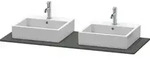 Duravit Xsquare Konsole mit zwei Ausschnitten XS063G, 1400 x 550mm - Graphit Matt