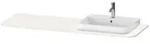 Duravit Happy D.2 Plus Konsolenplatte mit einem Ausschnitt, 1600 x 550mm - Wei&szlig;