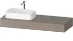 Duravit Collection One Konsole 1400x550x170 mm, f&uuml;r Becken links - Basalt Matt