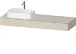 Duravit Collection One Konsole 1600x550x170 mm, f&uuml;r Becken links - taupe supermatt