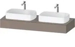 Duravit Collection One Konsole 1400x550x170 mm, f&uuml;r 2 Becken - Basalt Matt Dekor