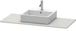 Duravit Xsquare Konsole mit einem Ausschnitt XS060D, 800 x 550mm - Nordic wei&szlig;