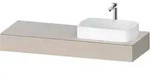 Duravit Collection One Konsole 1400x550x170 mm, f&uuml;r Becken rechts - Taupe