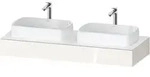 Duravit Collection One Konsole 1400x550x170 mm, f&uuml;r 2 Becken - Wei&szlig; Hochglanz
