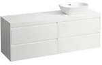 LAUFEN Lani Waschtischplatte mit Unterschrank 1570mm, mit Ausschnitt rechts - wei&szlig;
