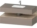 Duravit Collection One Einbauwaschtisch mit Unterbau 1200mm - Basalt Matt Dekor