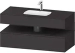 Duravit Collection One Einbauwaschtisch mit Unterbau 1200mm - graphit supermatt