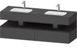 Duravit Collection One Einbauwaschtisch mit Unterbau 1600mm - Graphit Matt Dekor