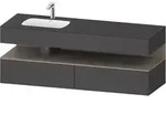 Duravit Collection One Einbauwaschtisch mit Unterbau 1600mm - Graphit Matt Dekor